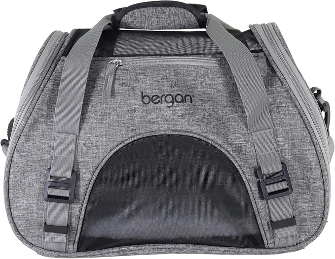 Coastal Pet Bergan Comfort Carrier - Breathable Travel Carrier for Dogs & Cats - Heather Grey, 16" x 8" x 11" by Bergan+by+Coastal+Pet