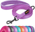 Didog 6FT Reflective Dog Leash for Small Medium Dogs,Slim 5/8" Width,Purple | Soft Padded Handle, Plush Comfort Grip, Tangle-Free, 360° Swivel Clasp for Daily Walking and Training, Night Safety by Didog