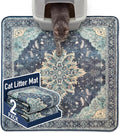 Hompet Cat Litter Mat 2 Pack, 36x36 Large Machine Washable Trapping Mats for Cats, Super Absorbent & Urine-Proof Cat Litter Box Mat for Floor, Waterproof & Non Slip Kitty Litter Rug by Hompet
