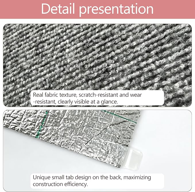 4Pcs Grey Cat Scratch Protector,11.8"x15.8" 4mm Scratch Pad for Cats | Trimable Cat Scratchers for Indoor Cats, Easy Peel Tab Self-Adhesive Guards for Couch Sofa Wall Cat Tree & Cat Wall Furniture - Image 5
