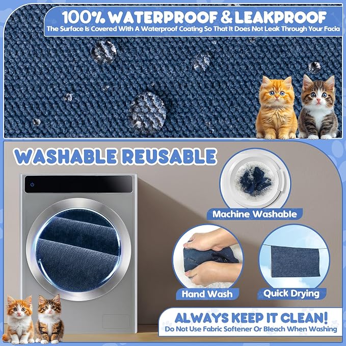 Loiion Cat Scratch Proof Furniture Protector Waterproof Sofa Cover 118"x71" | Pet-Friendly Couch Protector, Anti-Scratch & Anti-Slip Sofa Cover For Cats Dogs Kids, Machine Washable - Image 8