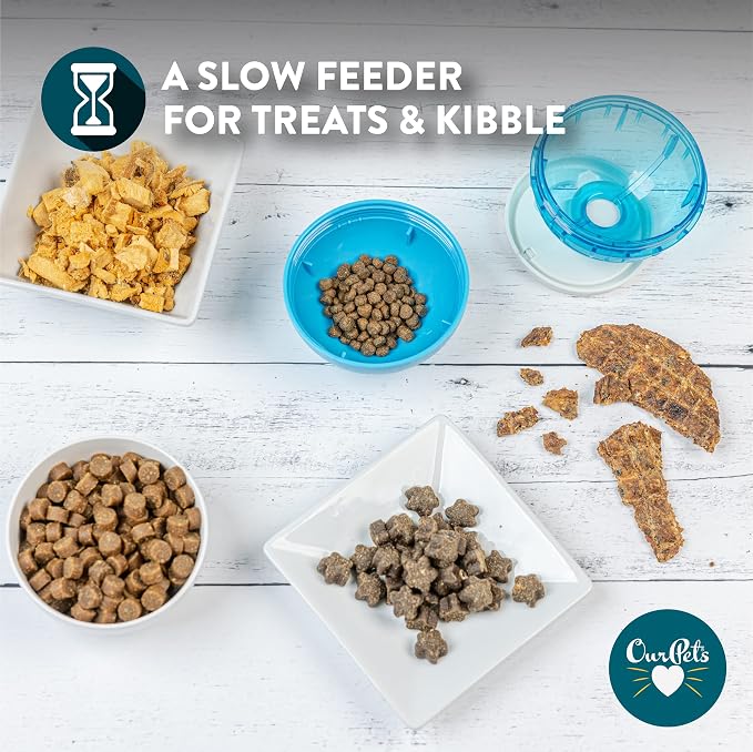 OurPet's IQ Treat Ball Interactive Food Dispensing Dog Toy , Assorted Colors | Fill with kibble or snacks to reward play, keeps pups busy, engaged and mentally stimulated during meal times at home daily - Image 2