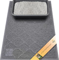 Neater Pets Neater Mat Cat Litter Mat, Thick & Durable Cat Mat for Litter Box, Trapper Pad Catches Mess to Protect Indoor Floors, Soft on Kitty Paws, Anti-Skid Grip Backing, Easy to Clean, Charcoal by NeaterPetBrands