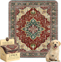 Washable Pee Pads for Dogs,Great Urine Absorbent Reusable Puppy Training Pads,Waterproof,Leak-Proof & Non-Slip Potty Pads for Whelping,Crate,Playpen,Bed.(Red Forest Floral,31"x36") by Peepads