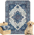 Washable Pee Pads for Dogs,Great Urine Absorbent Reusable Puppy Training Pads,Waterproof,Leak-Proof & Non-Slip Potty Pads for Whelping,Crate,Playpen,Bed.(Dark Navy Floral,18"x24") by Peepads