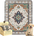 Washable Pee Pads for Dogs,Great Urine Absorbent Reusable Puppy Training Pads,Waterproof,Leak-Proof & Non-Slip Potty Pads for Whelping,Crate,Playpen,Bed.(Dark Teal Floral,31"x36") by Peepads