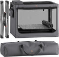 Noah & Paw Collapsible Dog Crate 42 Inch, XXL Dog Crate for XXL, XL, Large Breeds, Travel Kennel for Car, Includes Pet Mat for Pet Cage, 2 Storage Pockets, Handbag, 10mm Locking Zippers 42 * 31 * 31 by NoahPaw