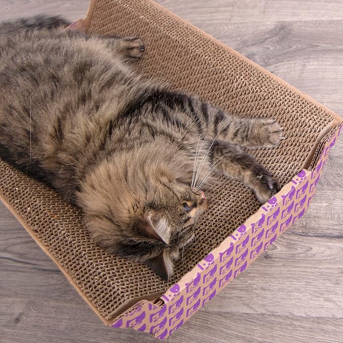 SmartyKat Super Scratcher Chaise Corrugated Cat Scratcher, Catnip Infusion Technology - Brown, One Size - Image 3