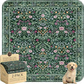 Washable Pee Pads for Dogs,Great Urine Absorbent Reusable Puppy Training Pads,Waterproof,Leak-Proof & Non-Slip Potty Pads for Whelping,Crate,Playpen,Bed.(Midnight Garden Floral,48"x48") by Peepads