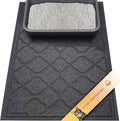 Neater Pets Neater Mat Cat Litter Mat, Thick & Durable Cat Mat for Litter Box, Trapper Pad Catches Mess to Protect Indoor Floors, Soft on Kitty Paws, Anti-Skid Grip Backing, Easy to Clean, Black by NeaterPetBrands