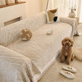 Dog Couch Cover Washable Sofa Cover, Sectional Couch Covers, Sofa Covers for 2-Cushion Sofa, Non-Slip Striped Sofa Slipcovers Furniture Protector (Khaki, 71x102) by Unknown