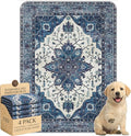 4PACK Washable Pee Pads for Dogs,Great Urine Absorbent Reusable Puppy Training Pads,Waterproof,Leak-Proof & Non-Slip Potty Pads for Whelping,Crate,Playpen,Bed.(Dark Navy Floral,18"x24") by Peepads