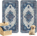 Washable Pee Pads for Dogs,Great Urine Absorbent Reusable Puppy Training Pads,Waterproof,Leak-Proof & Non-Slip Potty Pads for Whelping,Crate,Playpen,Bed.(Dark Navy Floral,36"x72") by Peepads