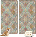 nunubaby Washable Pee Pads for Dogs, Stylish, Non-Slip and Leak-Proof Pee Pads. Reusable Potty Pads for Dogs for Crates and Floors.(Cream/Multi, 36" x72" ) by Nunubaby