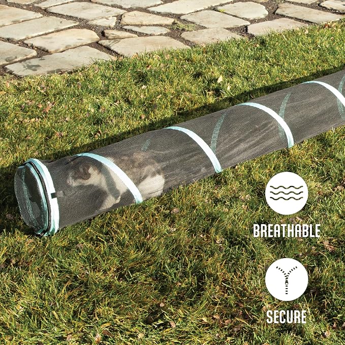Kitty City Catio Outdoor 10' Cat Tunnel – 10‑Foot Cat‑Sized Play Tunnel, 11” Diameter, Modular Catio Connector for Cats & Small Pets - Image 3