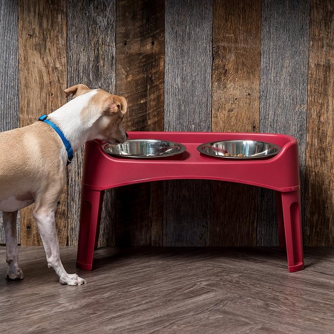 IRIS USA Elevated Dog Bowls, Dual Height 4.63" or 12.25" Made in USA, Black | Includes 2 Stainless Steel Bowls (64oz), Spill Guard, Height Adjustable, Non-Slip Feeder, Helps Reduce Neck Strain - Image 10