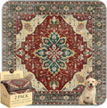 Washable Pee Pads for Dogs,Great Urine Absorbent Reusable Puppy Training Pads,Waterproof,Leak-Proof & Non-Slip Potty Pads for Whelping,Crate,Playpen,Bed.(Red Forest Floral,54"x54") by Peepads