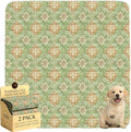 Washable Pee Pads for Dogs,Great Urine Absorbent Reusable Puppy Training Pads,Waterproof,Leak-Proof & Non-Slip Potty Pads for Whelping,Crate,Playpen,Bed.(Green Floral Flat,36"x36") by Peepads
